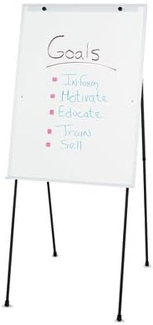 Quartet Steel Presentation Easel - Total Erase Whiteboard/Flipchart, 29 x 40 Inches, Black Frame