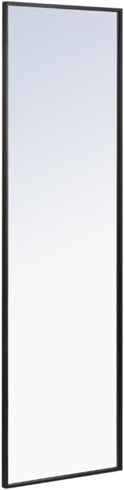 Elegant Decor Monet 60" x 18" Rectangle Metal Frame Mirror in Black