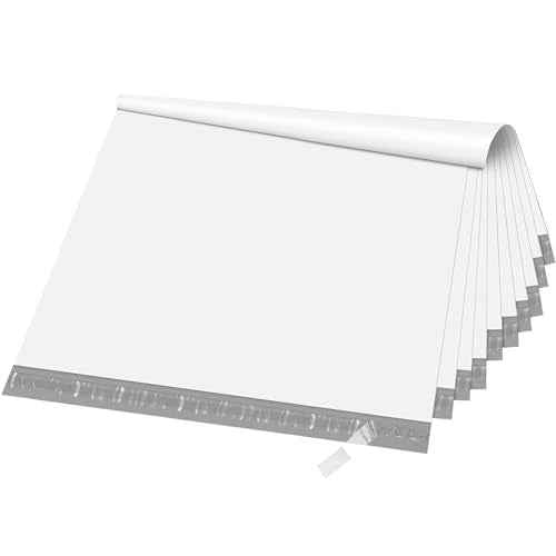 Fuxury Extra Large Poly Mailers 24x36" 25 Pcs,XXL Shipping Bags Bulk for Clothing,Strong Adhesive Packaging Shipping Envelopes,Big Plastic Postal Mailing Bag for Storage Business(White)