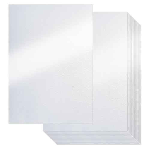 White Shimmer Cardstock Paper, 25 Sheets 250gsm/92Ib Pearlescent Paper for Crafts, Double-sided Shiny Cardstock for DIY Projects Birthday Wedding Decoration UAP18025