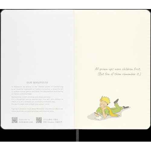 Moleskine Limited Edition Le Petit Prince Notebook, Large, Ruled, Black, Hard Cover (5 x 8.5)