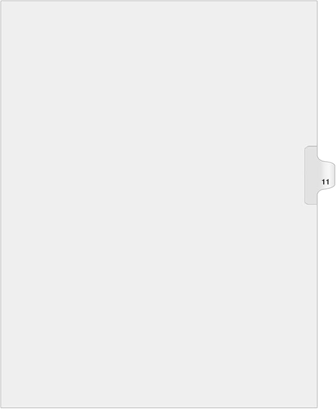 Exhibitindexes® Side Number Tabs - AVE Style Bold Font - Pack of 25