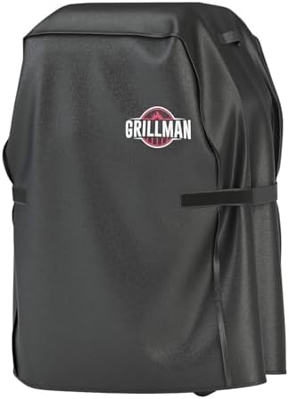 Grill Cover by Grillman, Black, 30 Inch, BBQ Outdoor Grill Covers, Charcoal & Gas Grills, Waterproof, Rip-Proof, Weather-Resistant, Anti-UV, Barbecue Cover for Weber, Genesis, Charbroil, Nexgrill, etc