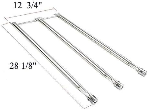 Gassaf 22.5 inch flavorizer bars and 28 1/8 inch Burner Tube Set Replace for Weber Spirit E-310, E-320, Genesis Silver B C, Spirit 700, Weber 900, Parts Kit Replace for Weber 7536 65903 7508