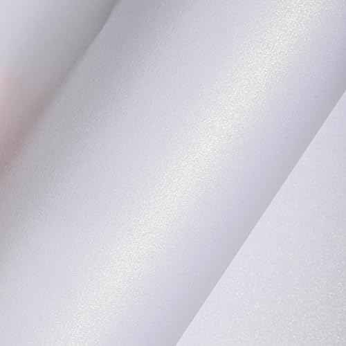 White Shimmer Cardstock Paper, 25 Sheets 250gsm/92Ib Pearlescent Paper for Crafts, Double-sided Shiny Cardstock for DIY Projects Birthday Wedding Decoration UAP18025