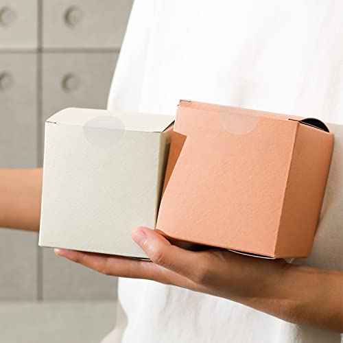 Misofuki Clear Circle Stickers for Sealing 2 inch (500 Pcs), Transparent Self-Adhesive Seals for Envelope, Cosmetic Box, Gift Bag, Mail, PVC Material, Round Wafer Package Seals