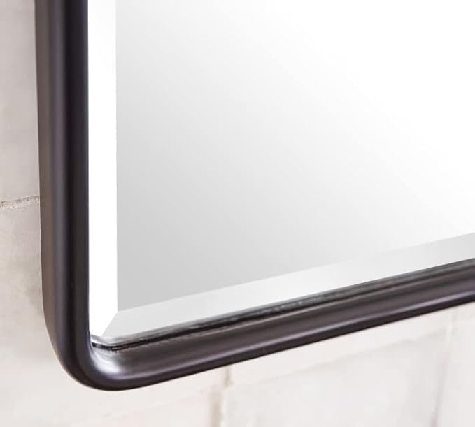 TEHOME Pivot Mirror Oil Rubbed Bronze Tilt Mirror Large Metal Framed Rectangle Tilting Beveled Vanity Mirrors for Wall, Vertical Hanging, Overall 34.14 x 40 inches (Mirrror 30 x 40 inches)