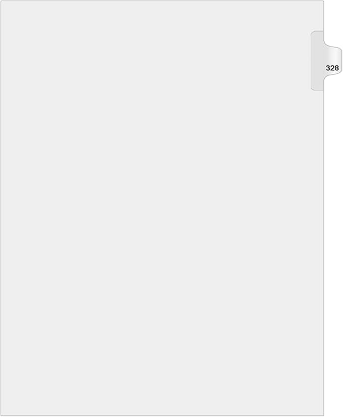 Exhibitindexes® Side Number Tabs - AVE Style Bold Font - Pack of 25