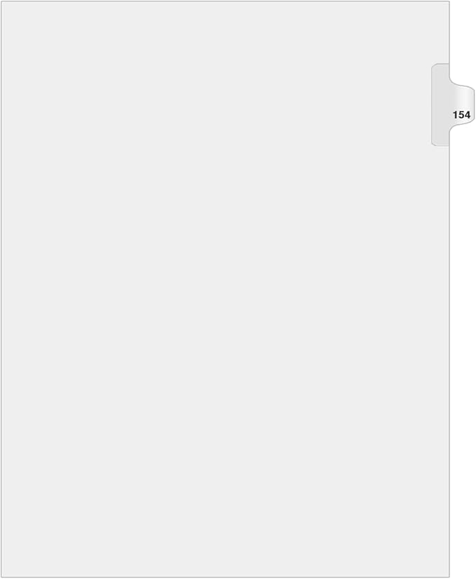 Exhibitindexes® Side Number Tabs - AVE Style Bold Font - Pack of 25