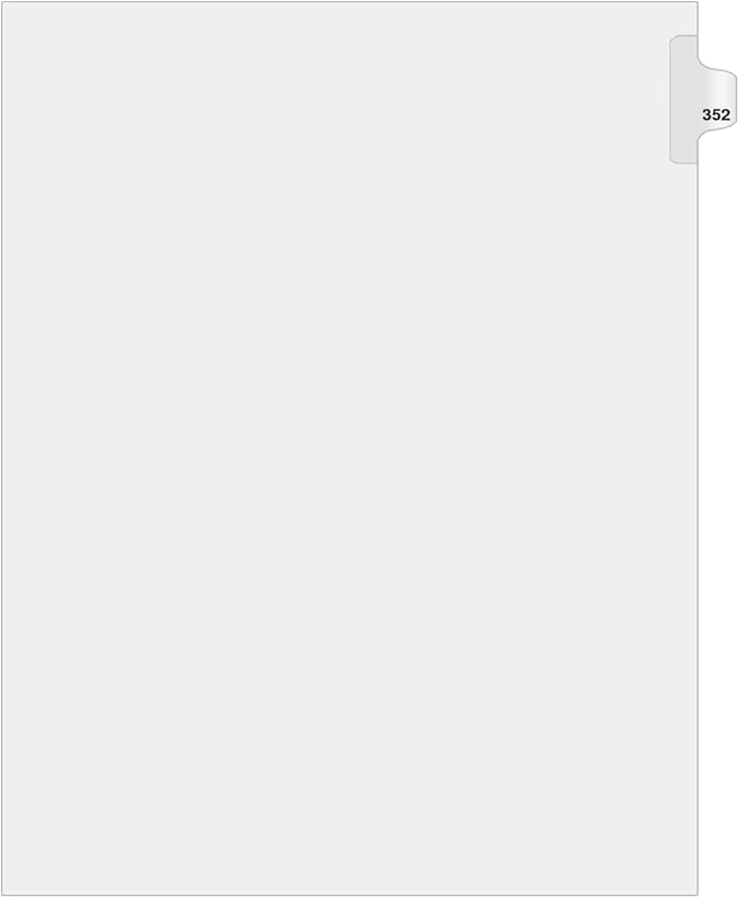 Exhibitindexes® Side Number Tabs - AVE Style Bold Font - Pack of 25