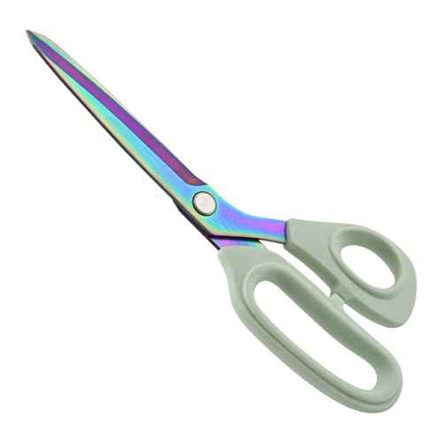 Premium Fabric Scissors Heavy Duty Multi-Purpose Titanium Coated Stainless Steel Leather Sewing Tailor's Scissors with Comfortable Handles, Craft Clothing shears (9.8 in.)