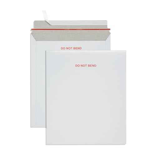Blue Summit 25 Pack 12.75x15 Rigid Mailers, Cardboard Envelopes, Do Not Bend Photo Mailers, Cardboard Envelopes for cards, For Paper Document, Pictures, and Magazine