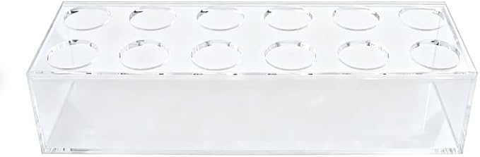 Acrylic Flower Vase Rectangular Centerpiece, 12 Inch Clear Rectangle Floral Vase for Dining Table