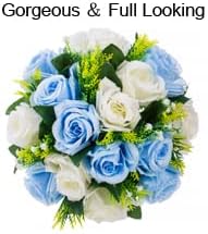 Flower Centerpieces for Wedding Tables: Wedding Table Decorations Blue & White Flower Balls Centerpieces for Engagement Cerebration Party Center Pieces 10 Packs