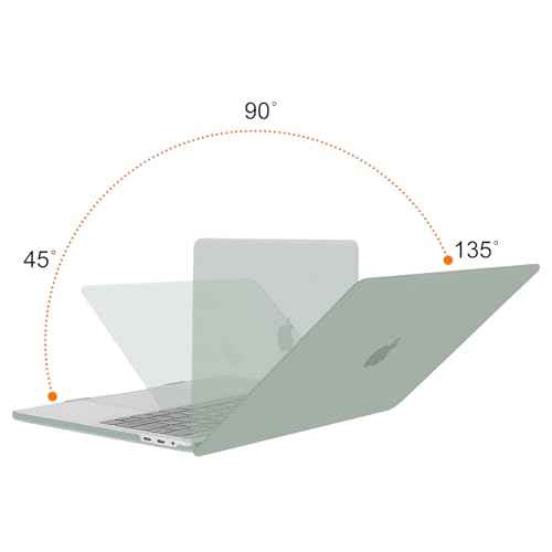 MOSISO Compatible with MacBook Pro 13 inch Case M2 2025, 2024, 2023, 2022-2016 A2338 M1 A2251 A2289 A2159 A1989 A1708 A1706, Plastic Hard Shell&Keyboard Cover&Screen Film&Storage Bag, Antique Green