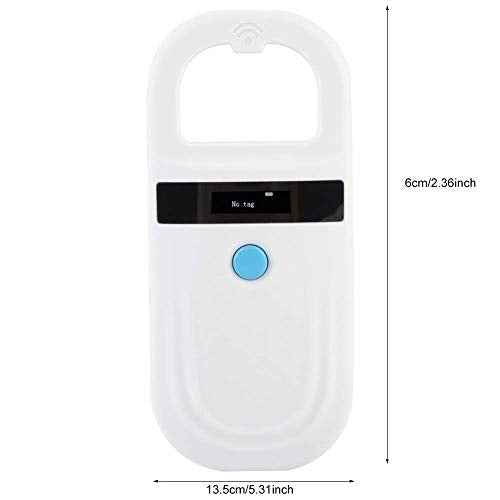 Pet Microchip Reader RFID 134.2Khz, Pet ID Microchip Scanner with 0.91 Inch High Brightness OLED Display and Rechargable by Type-C for Animal Tracking