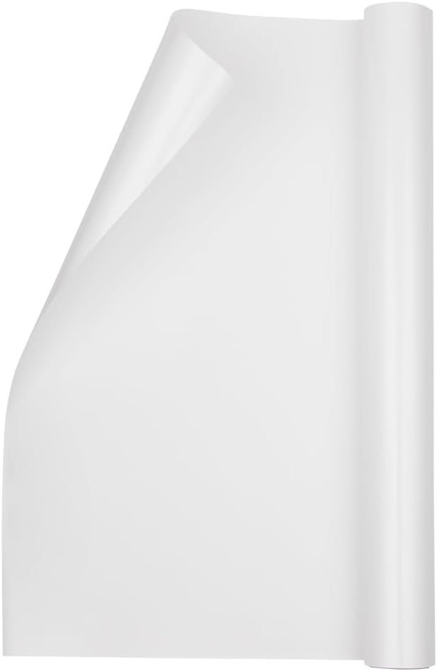 JAM Paper Gift Wrap - Glossy Wrapping Paper - 26.3 Sq Ft (17 in x 18 Ft) - Glossy White - Roll Sold Individually