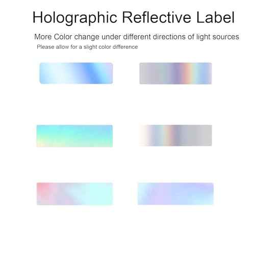 D30 Label Tape, 320 PCS Thermal Label, Compatible with D30 Maker, 12 x 40 mm (0.47 x 1.57 Inch) Holographic Reflective, Waterproof Adhesive Printer Tape Paper 2 Rolls