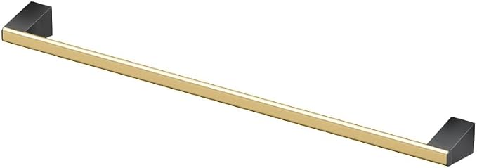 Gatco 5670 A-Line Towel Bar, 24 Inch, Brushed Brass Matte Black Combo