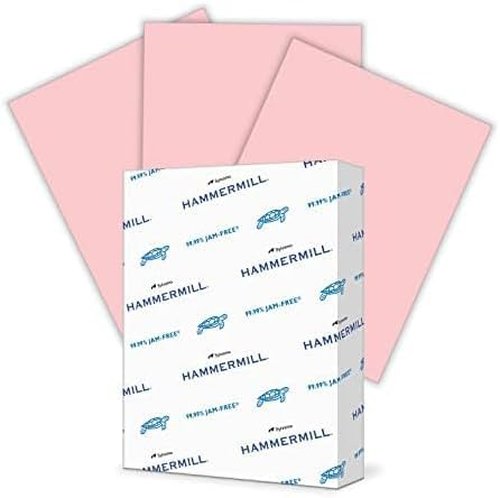Hammermill Colored Paper - 20lb Pink, 8.5 x 11 Inches, 500 Sheets | Premium Pastel Paper | Made in USA