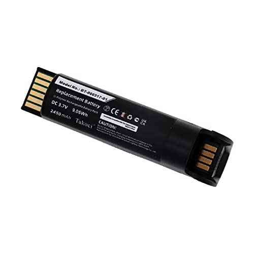 Replacement Scanner Battery for Zebra DS2278, BT-000317-01 3.7V 2450mAh Lithium Ion Battery