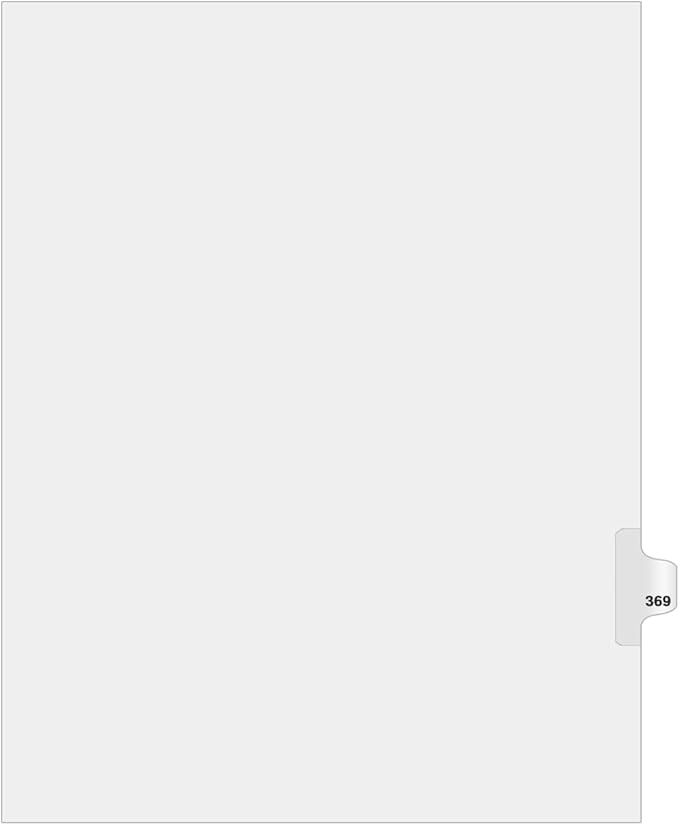 Exhibitindexes® Side Number Tabs - AVE Style Bold Font - Pack of 25