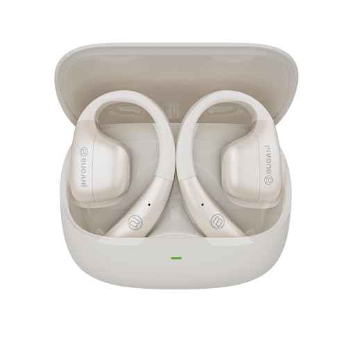 BUGANI Open Ear Headphones Earbuds Wireless: Bluetooth Headphones 5.4 Wireless Earbuds, 50H Playtime, IPX5 Waterproof Ear Buds for Running Workout Cycling Gift