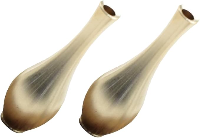 TOYANDONA 2pcs Mini Brass Vases Small Decorative Flower Containers for Table Wedding Living Office Modern Chic Design Easy to Clean Stylish Home Decor