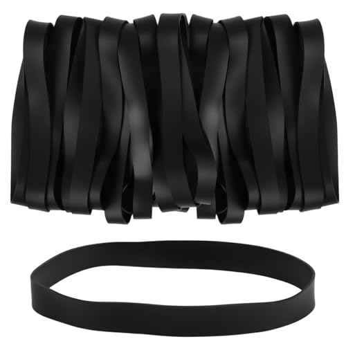Large Rubber Bands Heavy Duty, 22 Pcs Size 107 Black Rubber Bands, Elastic Bands Suitable for Office Supplies and Trash Cans.