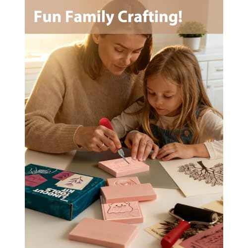 Rubber Linoleum Blocks for Printmaking: 10Pcs 4" x 6" Stamp Carving Kit - Perfect for Linocut Block Printing Supplies, Stamp Making, Craft Materials and DIY Art Projects