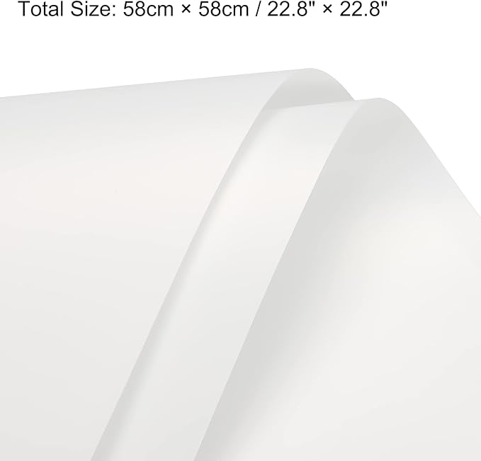 MECCANIXITY 20 Pcs Flower Wrapping Paper Pure White 22.8"x22.8" Waterproof for Florist Bouquet Supplies, DIY Crafts, Gift/Gift Box Packaging