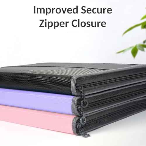 Sooez Accordion File Organizer with Safe Zipper, 8 Pocket Expanding File Folder with Front Pencil Pouch, Portable Monthly Paper Bill Tax Receipt Organizer, School Office Supplies, Letter Size, Grey