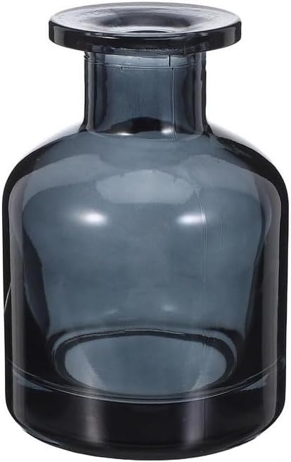 Glass Diffuser Bottles Empty Refillable Glass Container Jar 150ml / 5oz Fragrance Accessories DIY Replacement Diffuser Sticks Sets for Essential Oils Reed Sticks Crafts Spa Home Decoration (Dark Grey)