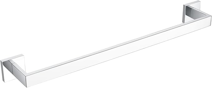 Bagnolux 22 Inch Chrome Bathroom Accessories, Polished Chrome Towel Rack for Bathroom Wall Mounted Towel Bar, Heavy Duty Modern Towel Holder Single Towel Rod (Total Length 23.6-Inch)