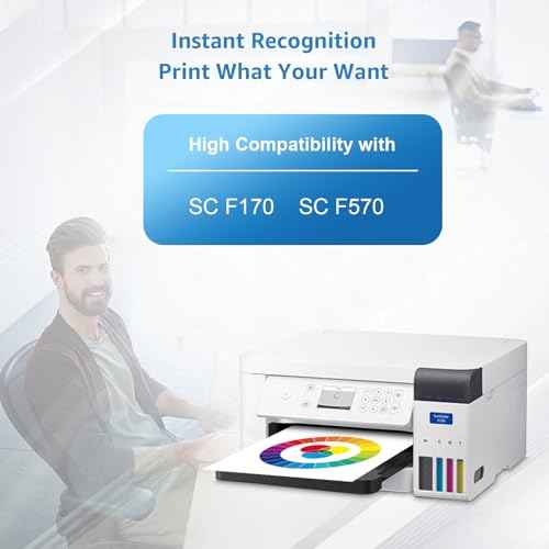 Compatible T49M Sublimation Ink Replacement for T49M1 Black Autofill for SureColor F170 F570 Sublimation Printer (2 Black)