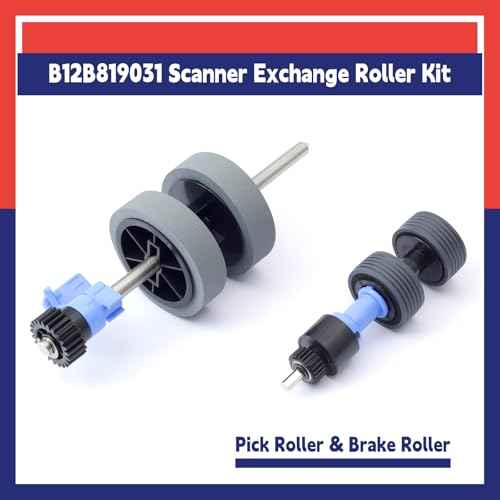 B12B819031 Scanner Exchange Roller Kit Replacement for Epson DS-530 ES-400 ES-500W ES-865 FF-680W DS-570W DS-575 DS-770 DS-780 DS-870 DS-970 DS-975 Replace B12B819041