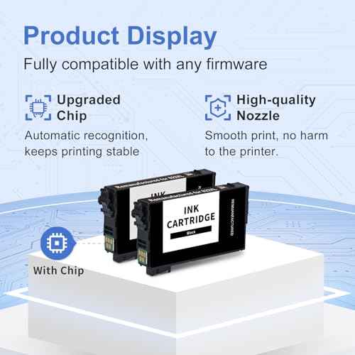 myCartridge SUPRINT 822XL Black Ink Cartridge Remanufactured for Epson 822XL Ink Cartridges Replacement for 822XL Black for Workforce Pro WF-3820 WF-4830 WF-4833 WF-3823 WF-4820 WF-4834 Printer 2 Pack