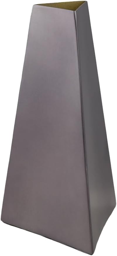 Serene Spaces Living Triova Stainless Steel Vase – Perfect for Fresh & Dried Flowers, Sculptural Accent for Mantels, Coffee Tables & Office Desks,Table Centerpiece, 4.5" Wide & 8.5" Tall