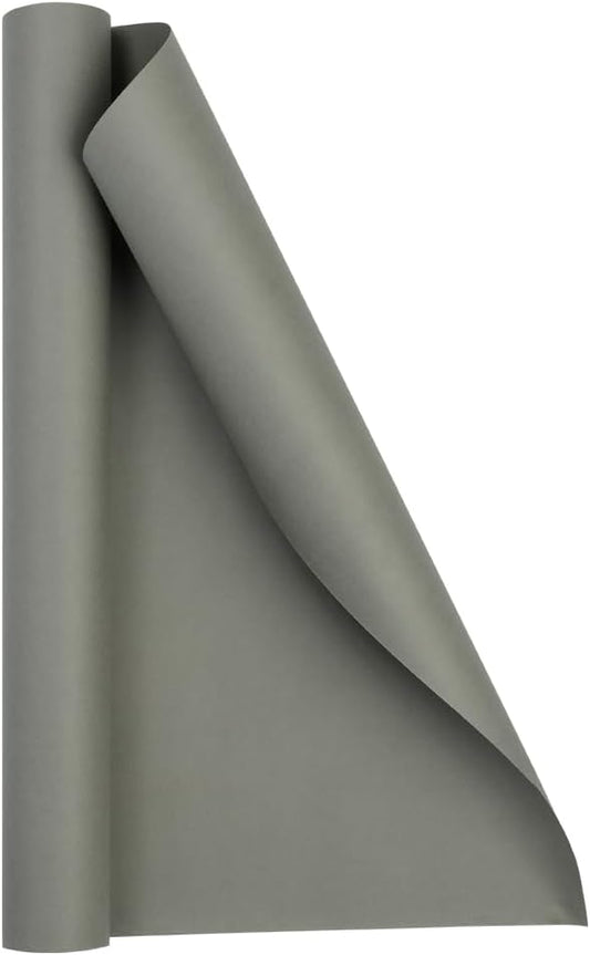 JAM Paper Gift Wrap - Matte Wrapping Paper - 26.3 Sq Ft (17 in x 18 Ft) - Matte Grey - Roll Sold Individually