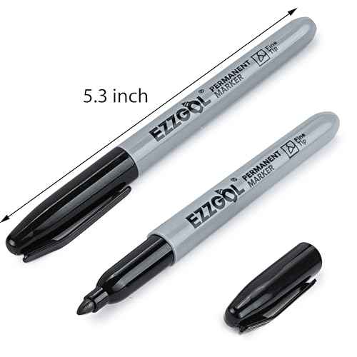 Black Permanent Markers Bulk, 40 Packs Fine Tip Permanent Markers, Waterproof Markers, Premium Smear Proof Pens, Quick Drying,