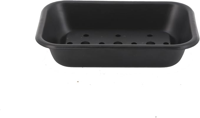 Joy Choice 6.5" Farmhouse Soap Dish with a Tray -Black Metal Soap Dish for Bathroom, Tub and Kitchen, Farmhouse Sponge Holder for Kitchen Sink (Black)
