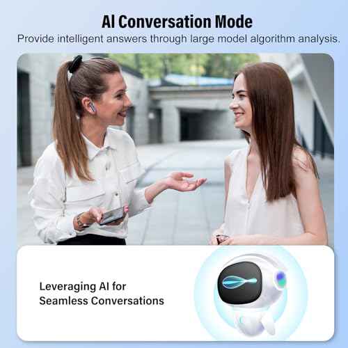 AI Language Translation Earbuds, 3-in-1 Translator Earbuds Real Time with 7 Translation Modes, with Audio and Video Call, 164 Language Bluetooth 5.3 Headphones Translating Device, Dark Blue