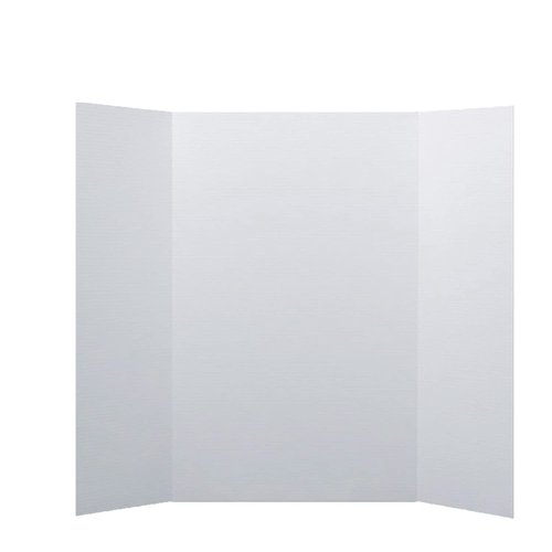 Flipside Products Project Boards - 36” x 48” Trifold Display for Presentations & Events - Clay White, 10 Pack