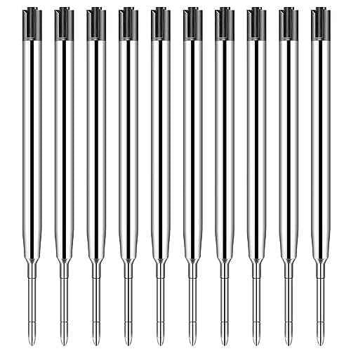 Pack of 10 Replaceable Ballpoint Pen Refills, G2 Gel Ink Refills,1mm Medium Point,Twist Pen Refill,Ball Point Pen Refills,Ink Refills for Pens,Black Ink Refills