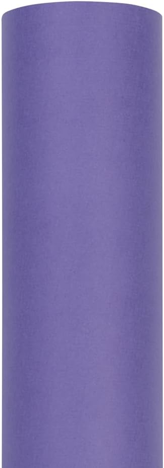 JAM Paper Gift Wrap - Matte Wrapping Paper - 26.3 Sq Ft (17 in x 18 Ft) - Matte Purple - Roll Sold Individually
