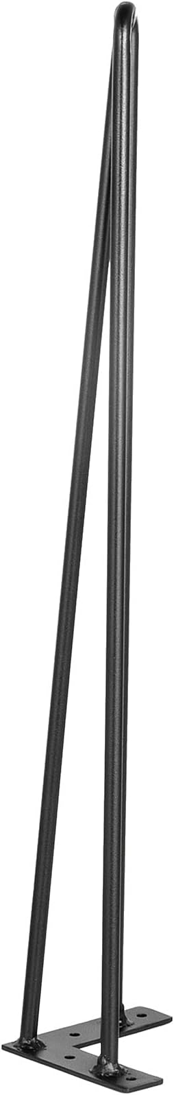 VEVOR Hairpin Table Legs 28" Black Set of 4 Desk Legs 880lbs Load Capacity (Each 220lbs) Hairpin Desk Legs 3 Rods for Bench Desk Dining End Table Chairs Carbon Steel DIY Heavy Duty Furniture Legs