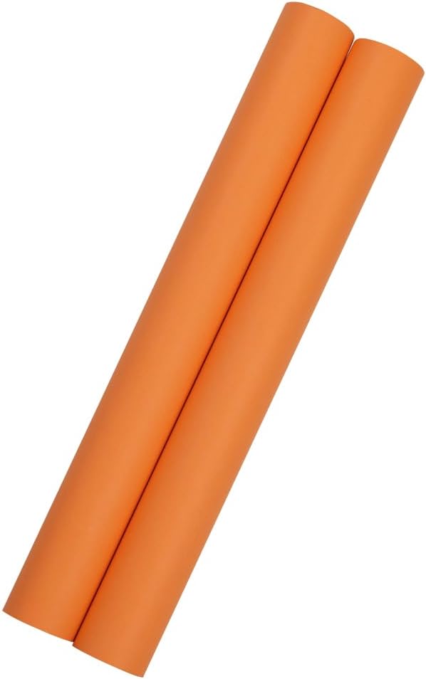 JAM Paper Gift Wrap - Matte Wrapping Paper - 52.6 Sq Ft Total (17 in x 18 Ft Each) - Matte Orange - 2 Rolls/Pack