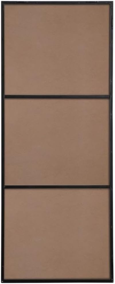 Elegant Decor Eternity 60" x 24" Contemporary Metal Frame Mirror in Black