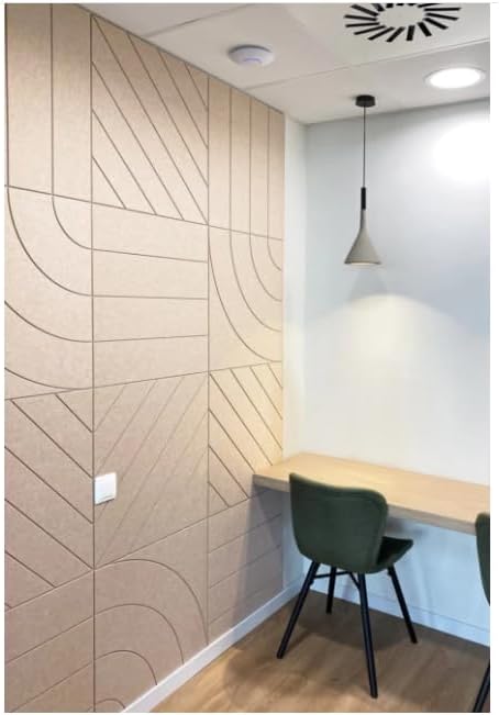 Acoustic Panels by 21.65 | Large Sound Absorbing Wall Panels - 4-Pack Black Felt Tiles for Home, Office & Studio