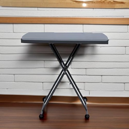 Iceberg Folding Camping Table - Heavy Duty Utility Design with Adjustable Height | Charcoal, 19.5” L x 30” W x 28” H
